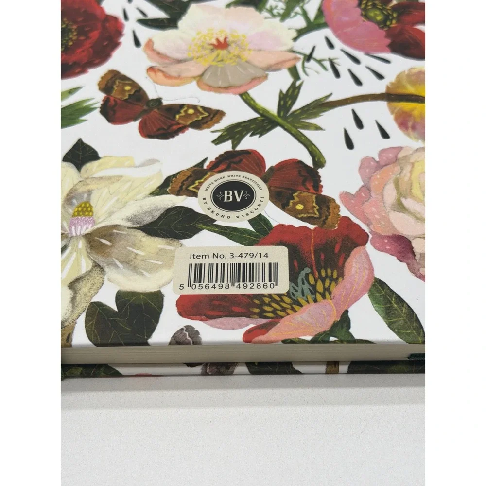 BV by Bruno Visconti Floral Butterfly Hardcover Lined Journal Gold Foil 3-479/14